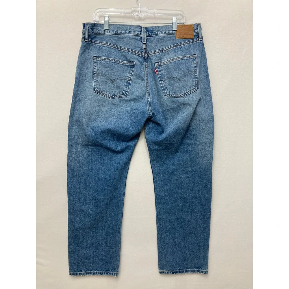 Levi's Premium 501 Jeans W34 L30 Blue Selvedge Denim Straight Leg Button Fly